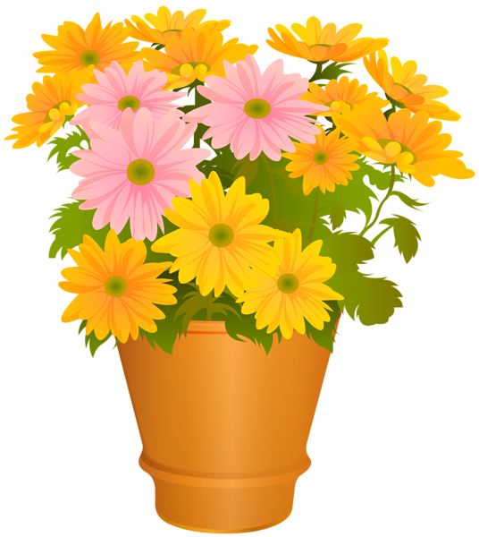 Flower Pot Transparent PNG Clip Art Image | Gallery Yopriceville - High